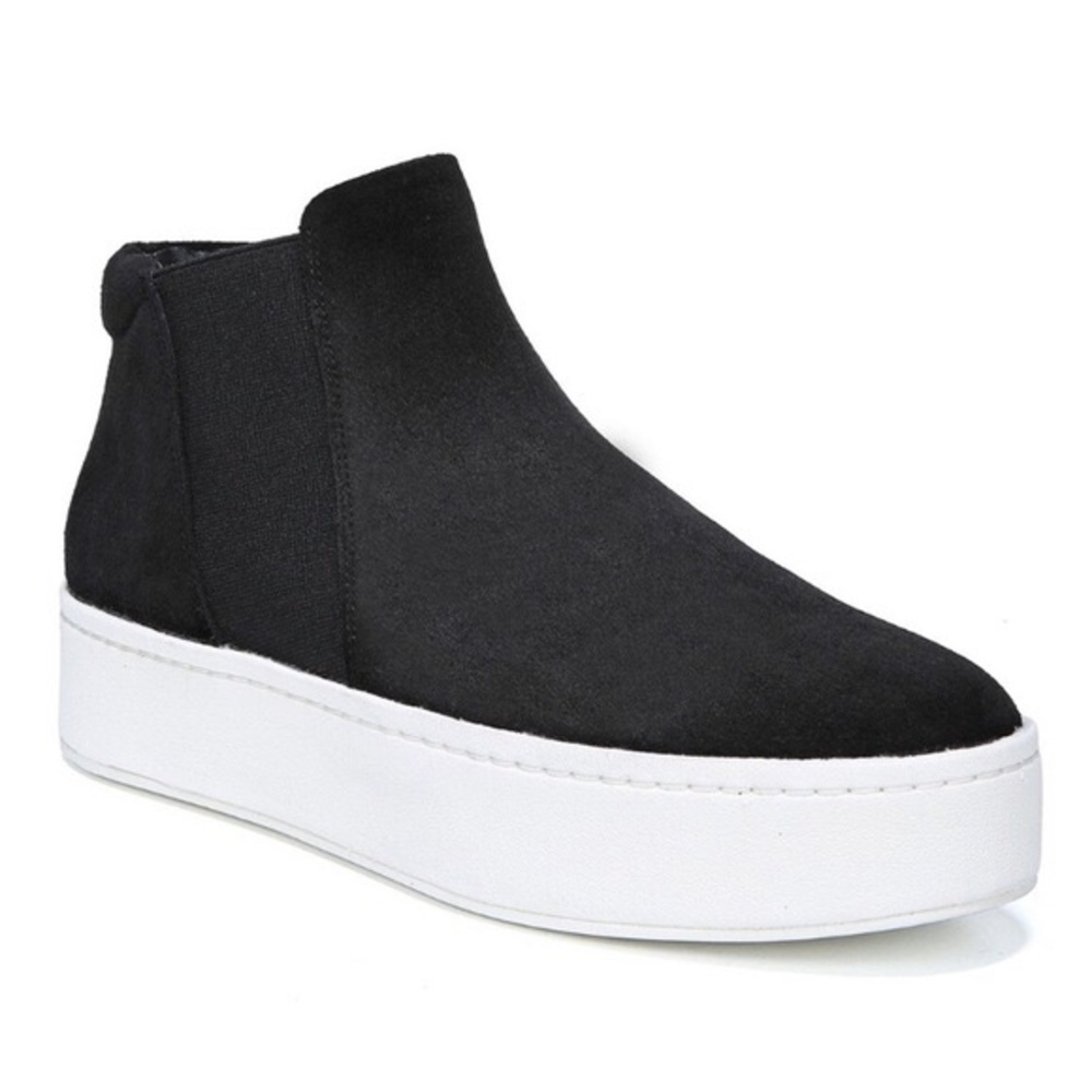 Vince Wade Black Suede Slip On High Top Chelsea Sneakers Size 37